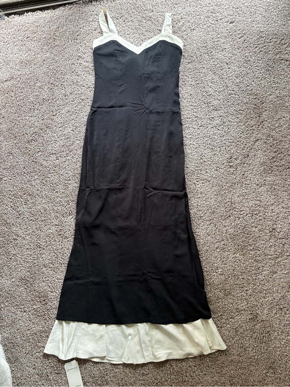Abercrombie & Fitch Contrast Tie-Back Maxi Dress